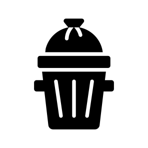 Dustbin, Trash, Waste, Garbage, Disposal icon