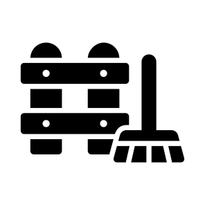 Fence, Brush, Dusting, Barrier, Housekeeping icon