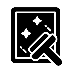 Glass, Wiper, Mirror, Accessory, Housekeeping icon