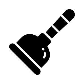 Plunger, Sucker, Toilet, Lavatory, Housekeeping icon