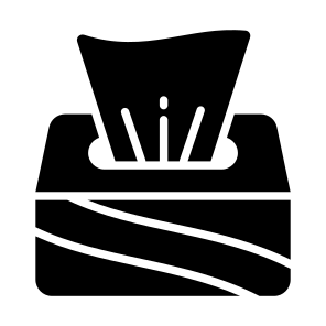 Tissue, Napkin, Wipe, Handkerchief, Paper icon