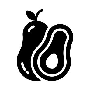Avocado, Fruit, Guacamole, Food, Edible icon