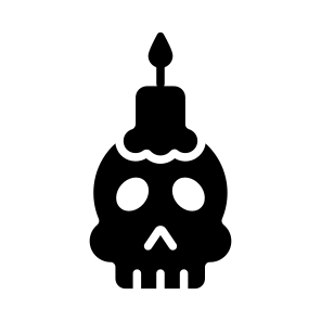 Candle, Death, Skullcap, Candlelight, Illumination icon