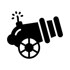 Cannon, Artillery, Blaster, Weapon, Firepower icon