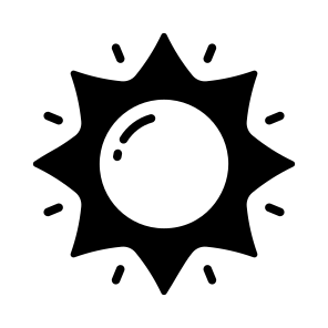 Sun, Solar, Sunshine, Sunlight, Nature icon