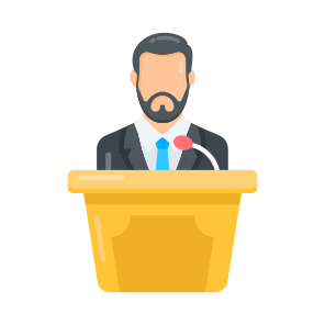 Conference, Speech, Keynote, Address, Speaking icon