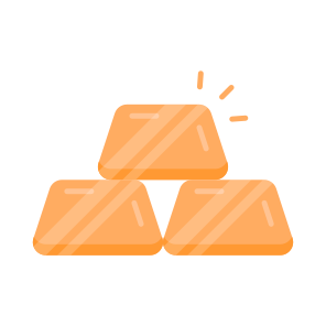 Gold, Ingots, Asset, Wealth, Bullions icon
