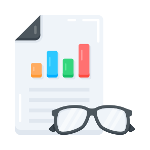 Proofreading, Review, Report, Analysis, Analytics icon