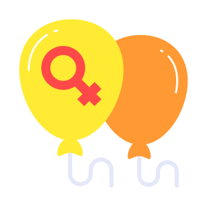 Balloon, Gift, Decoration, Celebration, Feminism icon