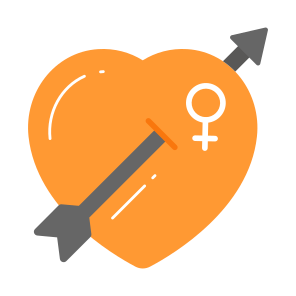 Cupid, Heart, Arrow, Gender, Women Day, icon