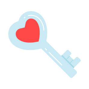 Love, Key, Heart, Passion, Affection, icon