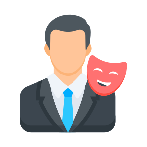 Hypocrisy, Dishonesty, Businessman, Manager, Secret icon