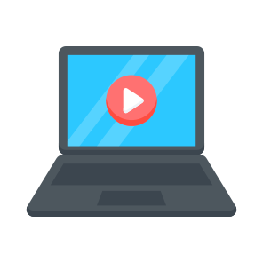 Laptop, Video, Meeting, Online, Webinar icon