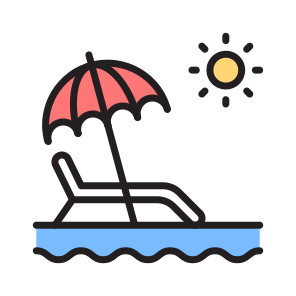 Beach, Weather, Sun, Umbrella, Vacation icon