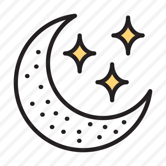 Night, Moon, Crescent, Stars, Celestial preview