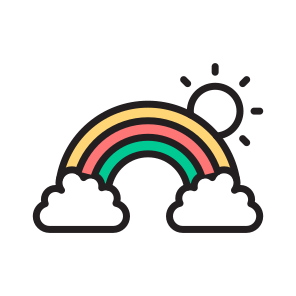 Rainbow, Weather, Summer, Spring, Beauty icon