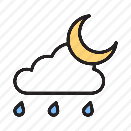 Rainy, Night, Sky, Weather, Moon preview