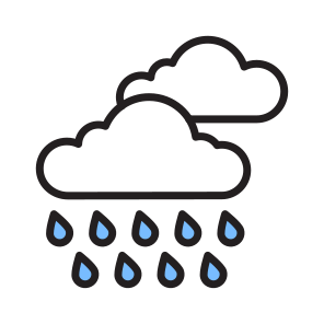Rainy, Weather, Forecast, Cloudy, Drizzle icon