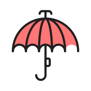 Rainy, Weather, Umbrella, Rain, Precipitation icon
