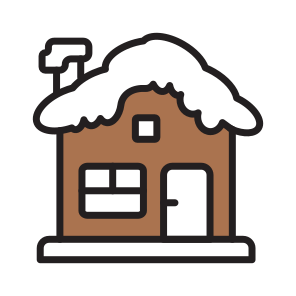 Snowy, House, Snow, Winter, Cold icon