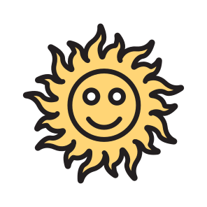 Sunny, Weather, Sun, Summer, Bright icon