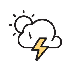 Thunderstorm, Storm, Weather, Rainy, Lightening icon