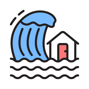 Tidal, Wave, Tsunami, Flooding, Catastrophe icon