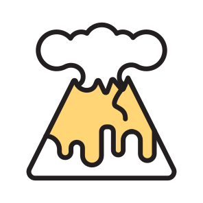 Volcano, Lava, Magma, Eruption, Magma icon
