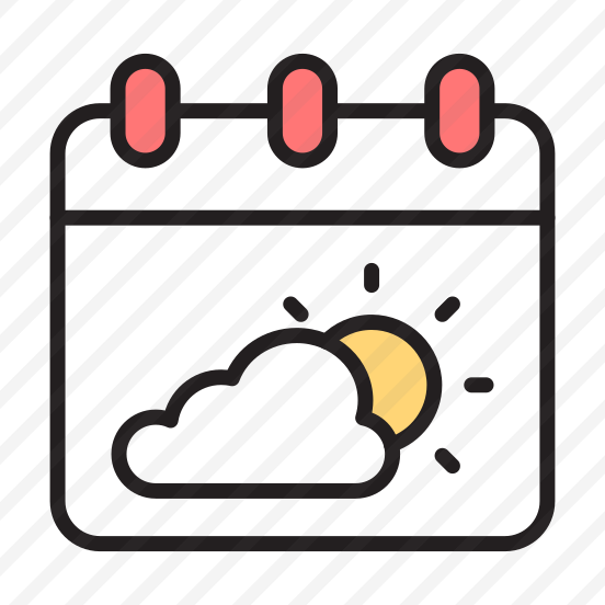 Weather, Calendar, Forecast, Partly Sunny preview