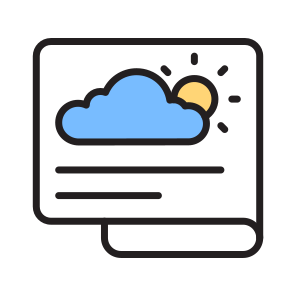 Weather, Report, Forecast, Cloud, Sun icon