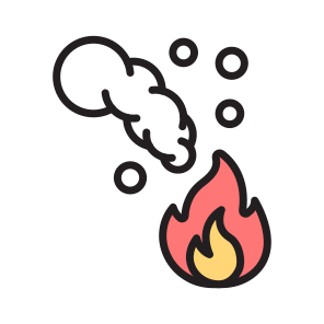 Wildfire, Fire, Flames, Heat, Smoke icon