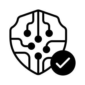 Digital, Shield, Verification, Tick, Mark icon