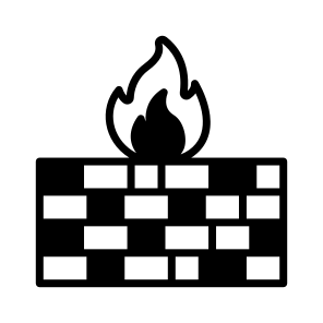 Firewall, Barrier, Wall, Burning, Fire icon