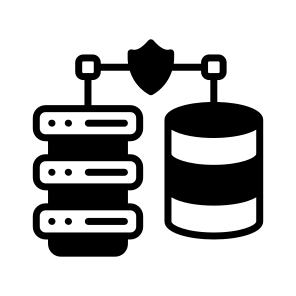 Hosting, Database, Network, Connection, Server,,, icon