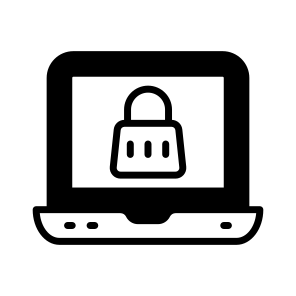 Laptop, Lock, Device, Notebook, Technology icon