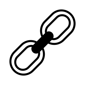 Link, Hyperlink, Textlink, Backlink, Linkage icon