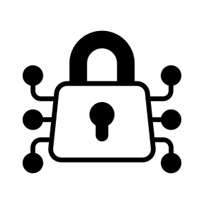 Lock, Padlock, Nodes, Digital, Latch icon