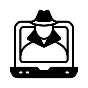 Online, Hacker, Cybercriminal, Cyber, Attacker icon