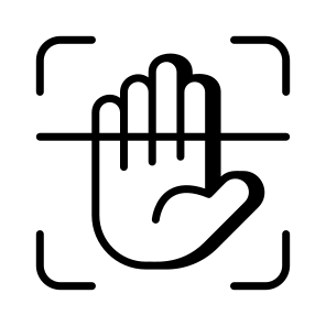 Security, Safety, Protection, Handprint, Biometrics icon