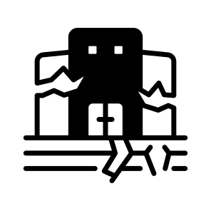 Earthquake, Damage, Weather, Building, Cracks icon