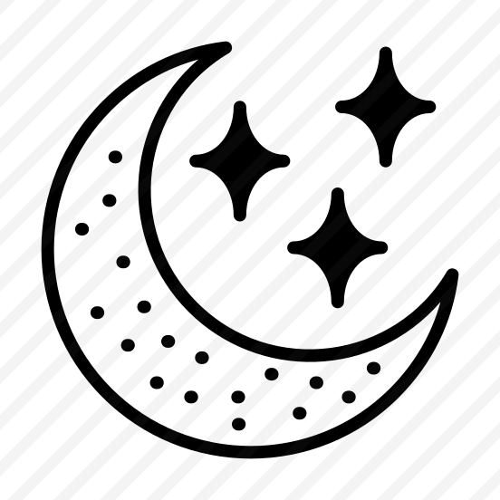 Night, Moon, Crescent, Stars, Celestial preview