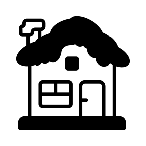 Snowy, House, Snow, Winter, Cold icon