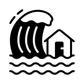 Tidal, Wave, Tsunami, Flooding, Catastrophe icon