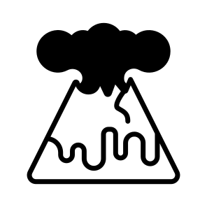 Volcano, Lava, Magma, Eruption, Magma icon