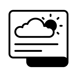 Weather, Report, Forecast, Cloud, Sun icon