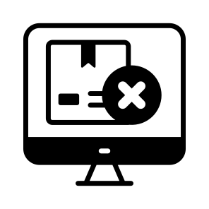 Cancellation, Rejection, Wrong, Online, Monitor icon