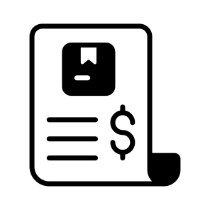 Logistics, Freight, Cargo, Invoice, Receipt icon