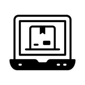Online, Order, Laptop, Digital, Logistics icon
