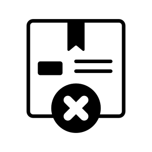 Order, Cancel, Delete, Reversal, Logistics icon