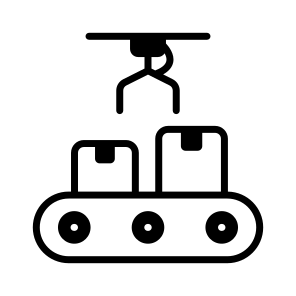 Packaging, Conveyor, Robotic, Machine, Production icon
